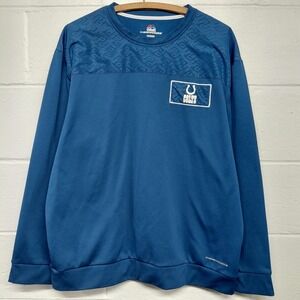 Indianapolis Colts Long Sleeve Thermal Base Shirt Mens XL Blue Logo Football